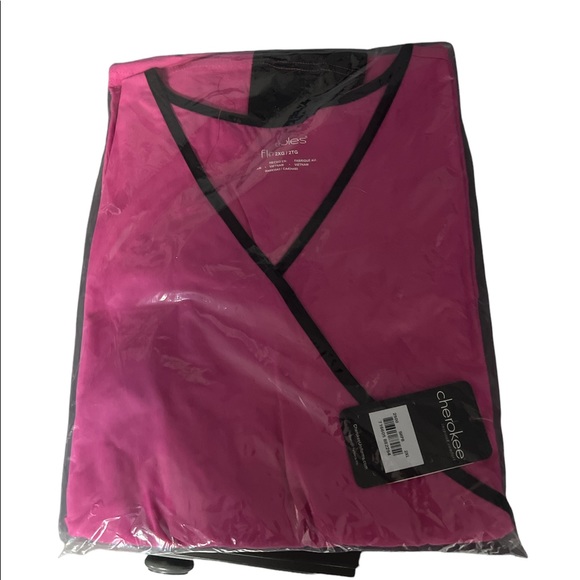 Cherokee Women's Infinity Mock Wrap Scrubs Top - Picture 11 of 11